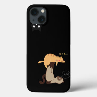 Étui iPhone Trois Chats Enjoués – Minimaliste