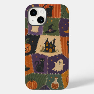 Étui Maison Hantée Chat Fantôme Patchwork Hallowee