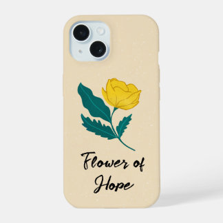 Étui motivationnel Fleur Jaune & Feuilles Vertes