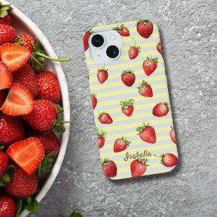 Étui personnalisé pour iPhone à rayures vanille fr