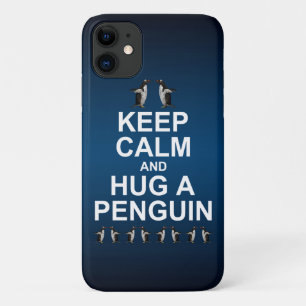 Étui pour iPhone 11 Keep Calm et câlinez un pingou