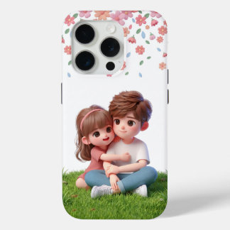 Étui pour iPhone 15 14 13 pour couple mignon pour