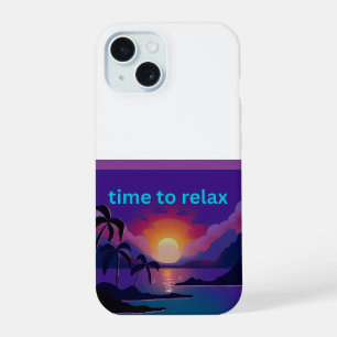 Étui pour iPhone 15 ajusté Time to Relax
