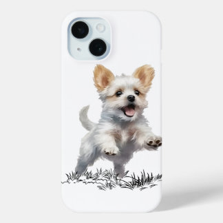 “Étui pour iPhone 15 Chien Mignon – Étui de téléph
