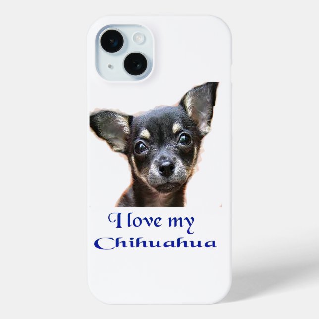 Étui pour iPhone 15 Chihuahua (Verso)