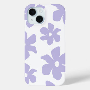 Étui pour iPhone 15 'Fleur pastel violet doux'