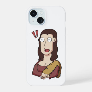 Étui pour iPhone 15 Mona Lisa choquée