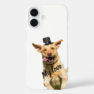 Étui pour iPhone 16 Labrador Retriever à chapeau h
