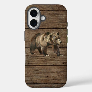 Étui pour iPhone 16 Ours Grizzly Vintage