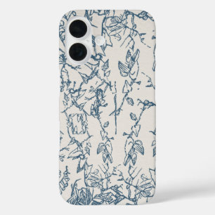 Étui pour iPhone / iPad à l'esthétique Flora Bleue