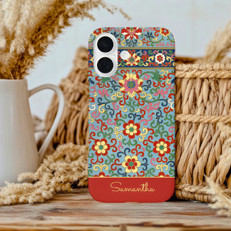 Étui pour iPhone / iPad à motif floral vintage