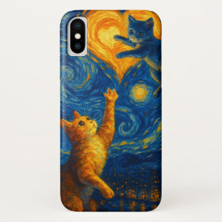 Étui pour iPhone / iPad avec chaton mignon et nuit
