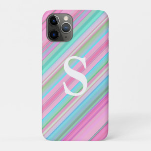 Étui pour iPhone / iPad avec monogramme et rayures