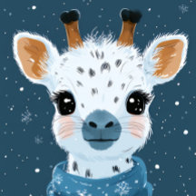 Étui pour iPhone / iPad Charme Girafe Hiver