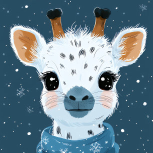 Étui pour iPhone / iPad Charme Girafe Hiver