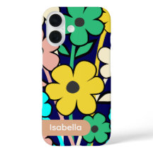 Étui pour iPhone motif floral coloré esthétique