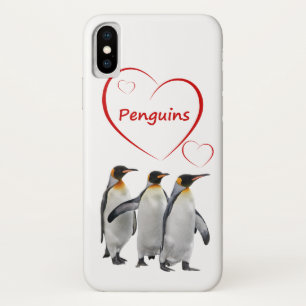 Étui pour iPhone X Love Penguins (Choisissez votre