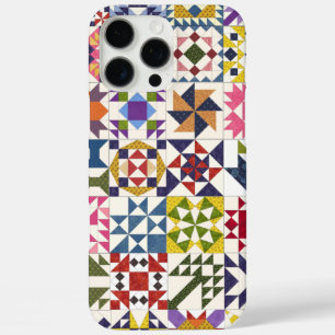 Étui pour téléphone à petits blocs de patchwork -