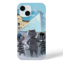 Étui pour téléphone - Chats Louvre Paris