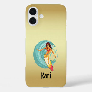 Étui téléphone doré Kari's Surfer Girl