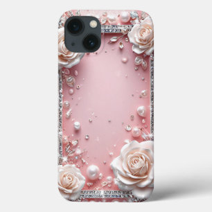 Étui Téléphone Style Quotidien Cadre Élégant Roses