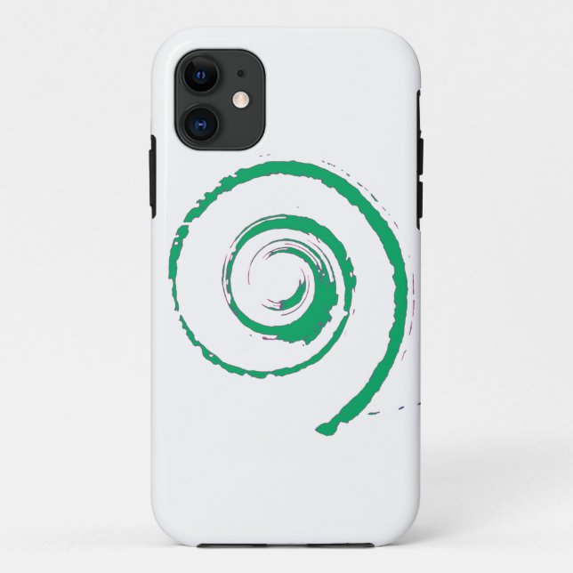 Étui téléphonique avec wirl vert (Dos)