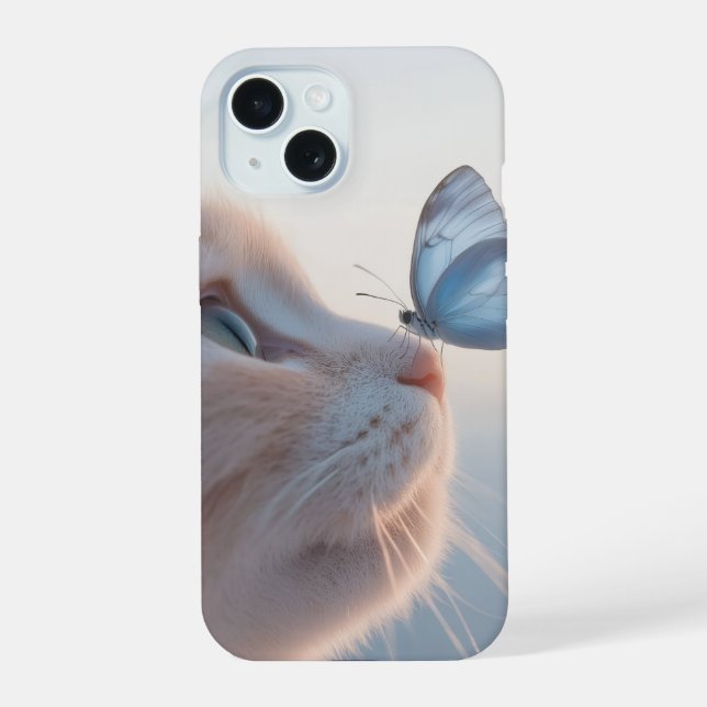 Étui téléphonique clair - Chat mignon avec design  (Verso)