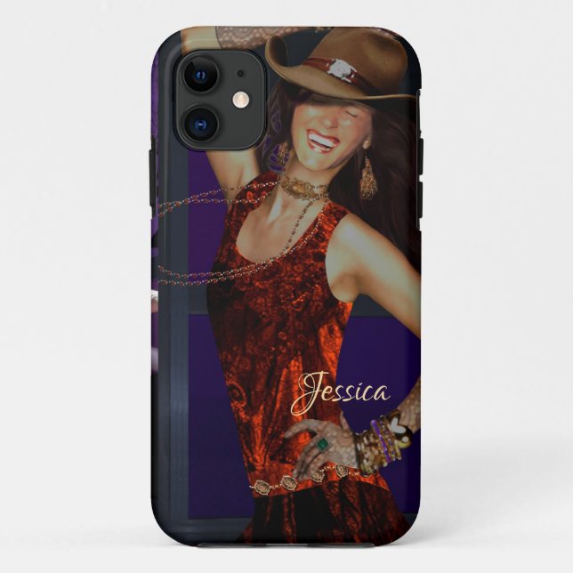 Étui téléphonique pour fille-fille-rire (Dos)