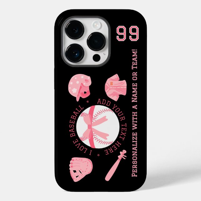 Étuis iPhone de baseball mignons personnalisés pou (Verso)