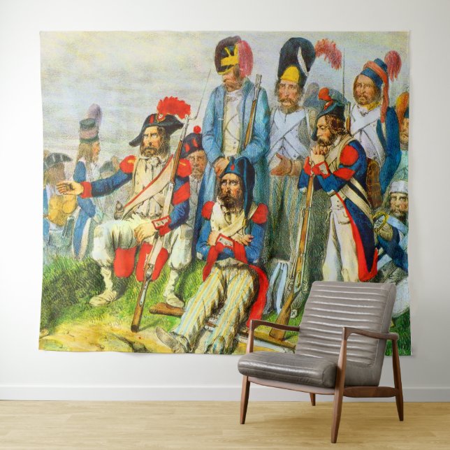 etwa 1796 Soldaten Napoleons Wandteppich (Beispiel (Horizontal))