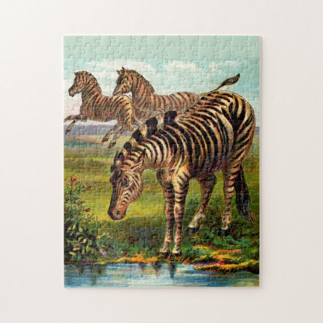 etwa 1900 Zebras-Druck (Vertikal)