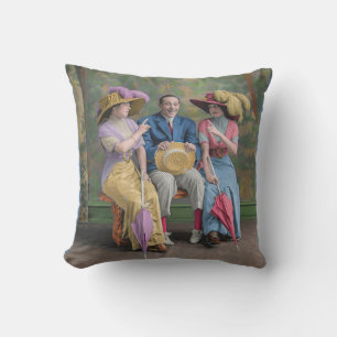 etwa 1910 Vaudeville-Künstler drucken Kissen