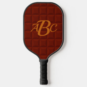 Etwa 3 Anfangsbuchstaben Braun Kissen Quadrat Pickleball Schläger