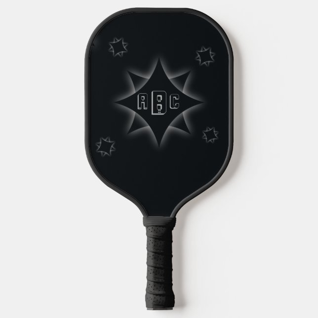 Etwa 3 Schatten für den Anfangsbuchstaben Graue St Pickleball Schläger (Vorderseite)