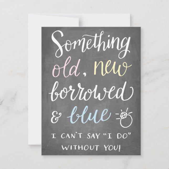 Etwas Altes | Bridesmaid Einladung (Vorderseite)