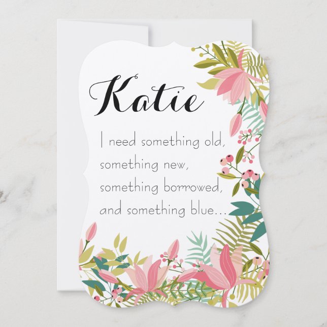 Etwas Altes | Einladung von Bridesmaid zur Hochzei (Vorderseite)