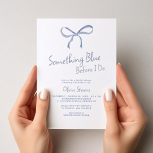 Etwas Blau bevor ich beuge Brautparty Einladung