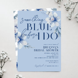 Etwas Blau bevor ich Blue Blume Bridal Einladung