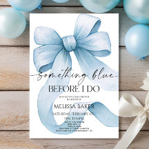 Etwas Blau bevor ich Blue Bow Brautparty mache