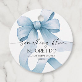 Etwas Blau bevor ich Blue Bow Brautparty mache Geschenkanhänger