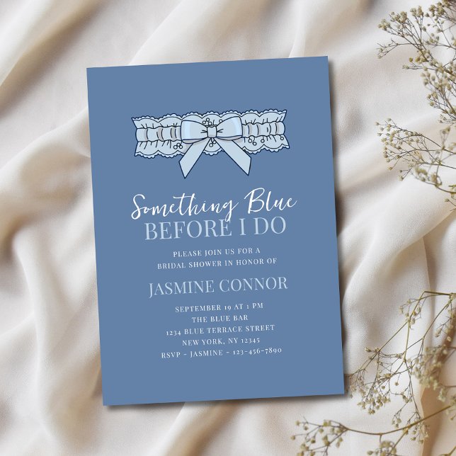 Etwas Blau, bevor ich Bow Brautparty Einladung (Von Creator hochgeladen)