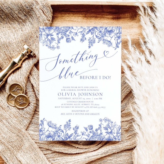 Etwas Blau, bevor ich Brautparty einladen Einladung (Von Creator hochgeladen)