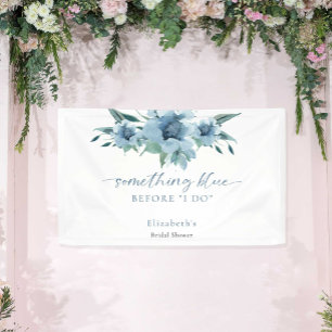 Etwas Blau, bevor ich Brautparty floral Banner