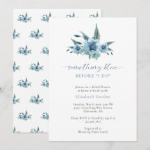 Etwas Blau, bevor ich Brautparty floral