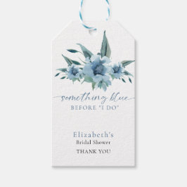 Etwas Blau, bevor ich Brautparty floral Geschenkanhänger