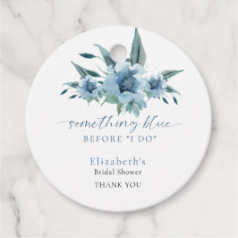 Etwas Blau, bevor ich Brautparty floral Geschenkanhänger