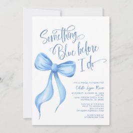 Etwas Blau, bevor ich Brautparty mache Einladung