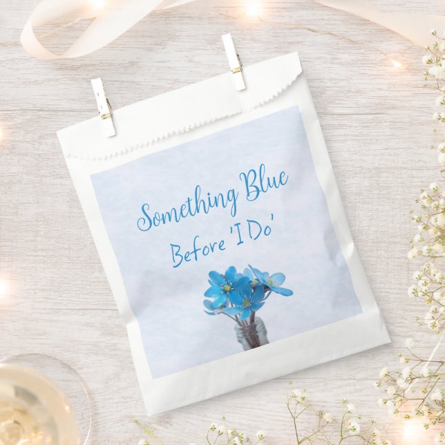 Etwas Blau, bevor ich Brautparty mache Geschenktütchen (Ausgeschnitten)