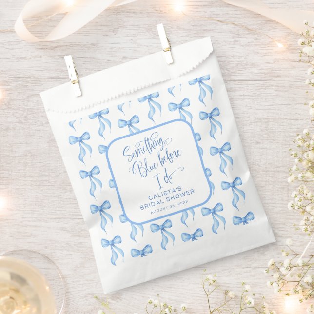 Etwas Blau, bevor ich Brautparty mache Geschenktütchen (Ausgeschnitten)