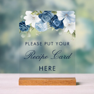 Etwas Blau, bevor ich Brautparty Rezept Acrylschild